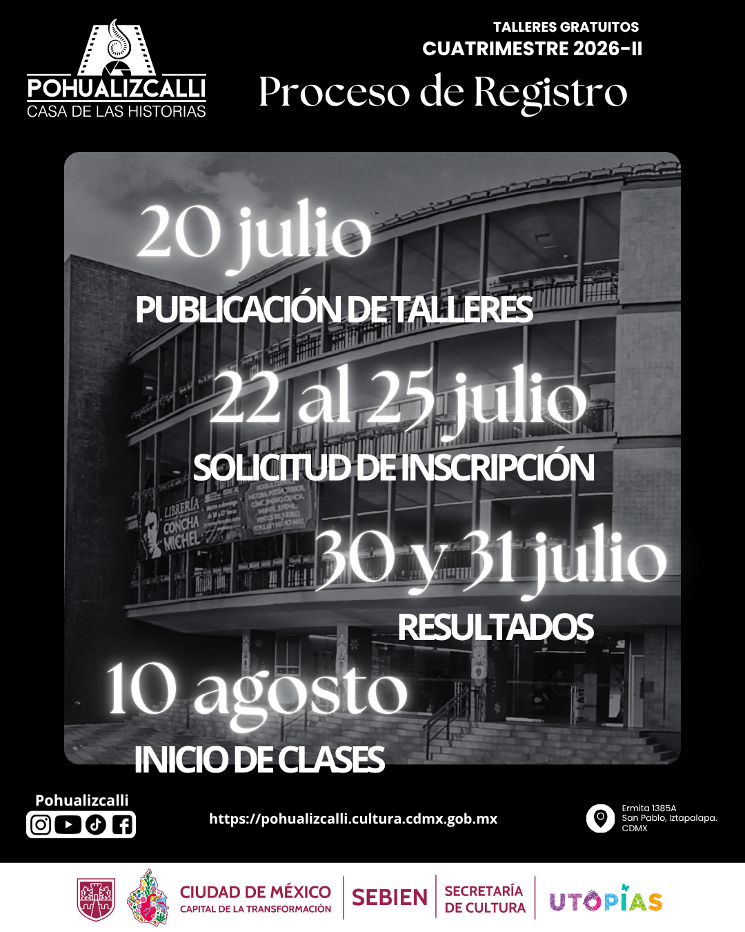 Fechas del proceso de registro