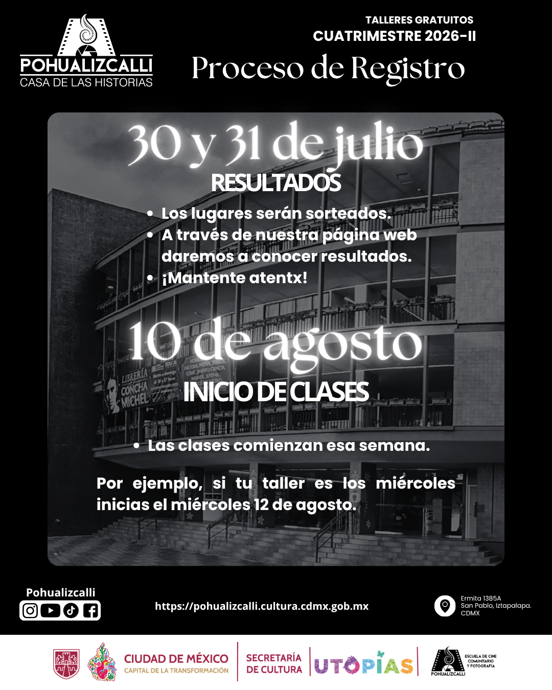 Resultados e inicio de clases